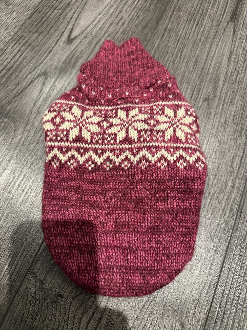 Cozy Pink Fair Isle Knit dog  Sweater size XS